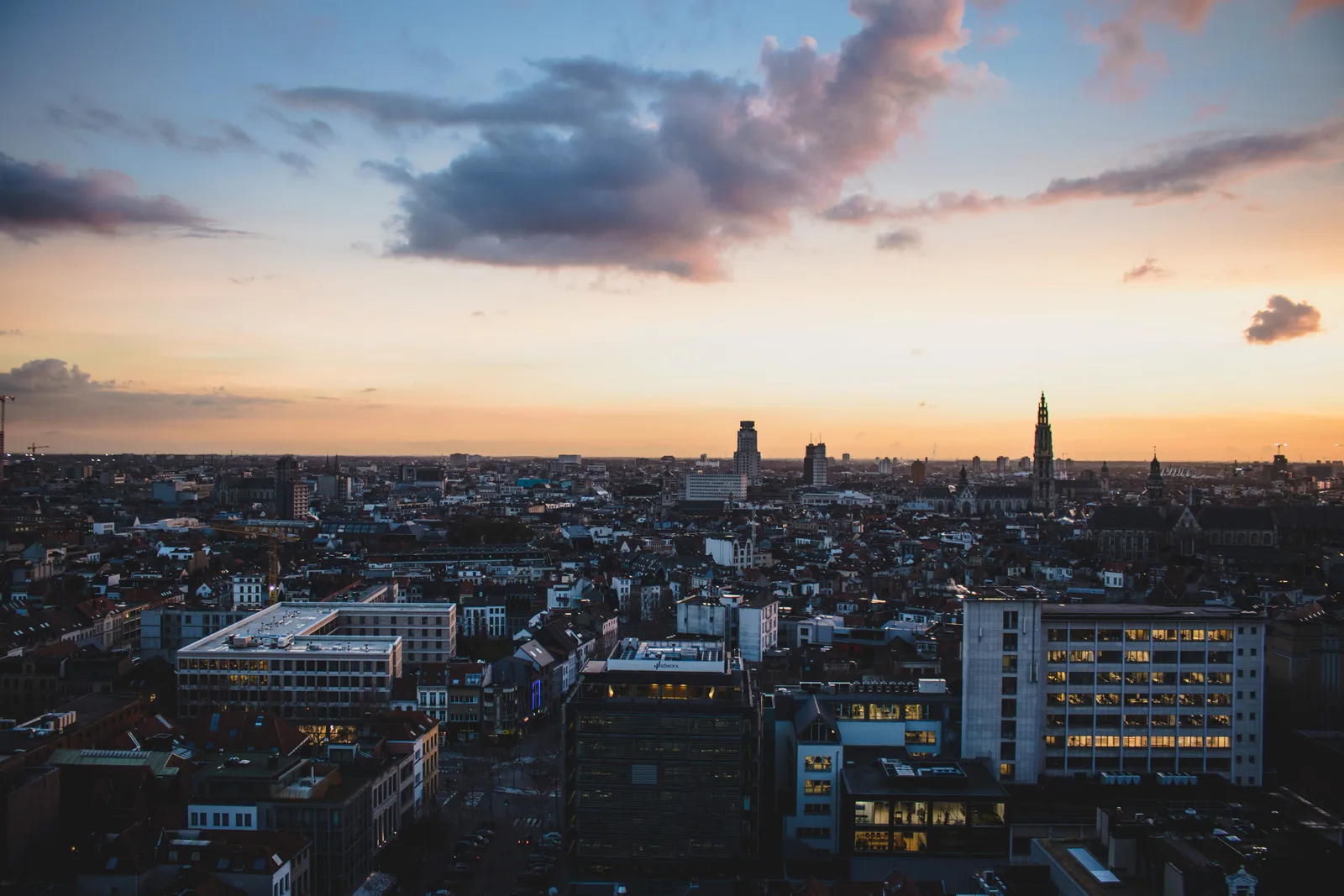 Veduta della città di Anversa, Belgio