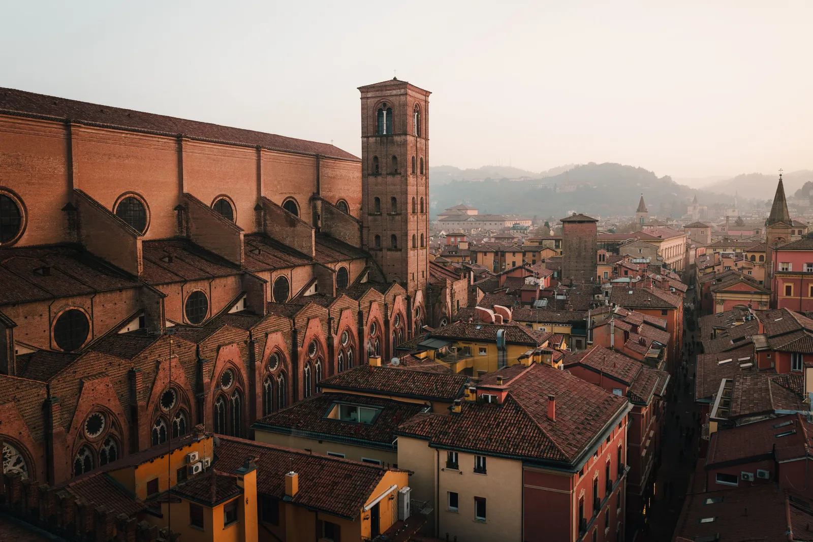 Stadsvy från Bologna, Italien