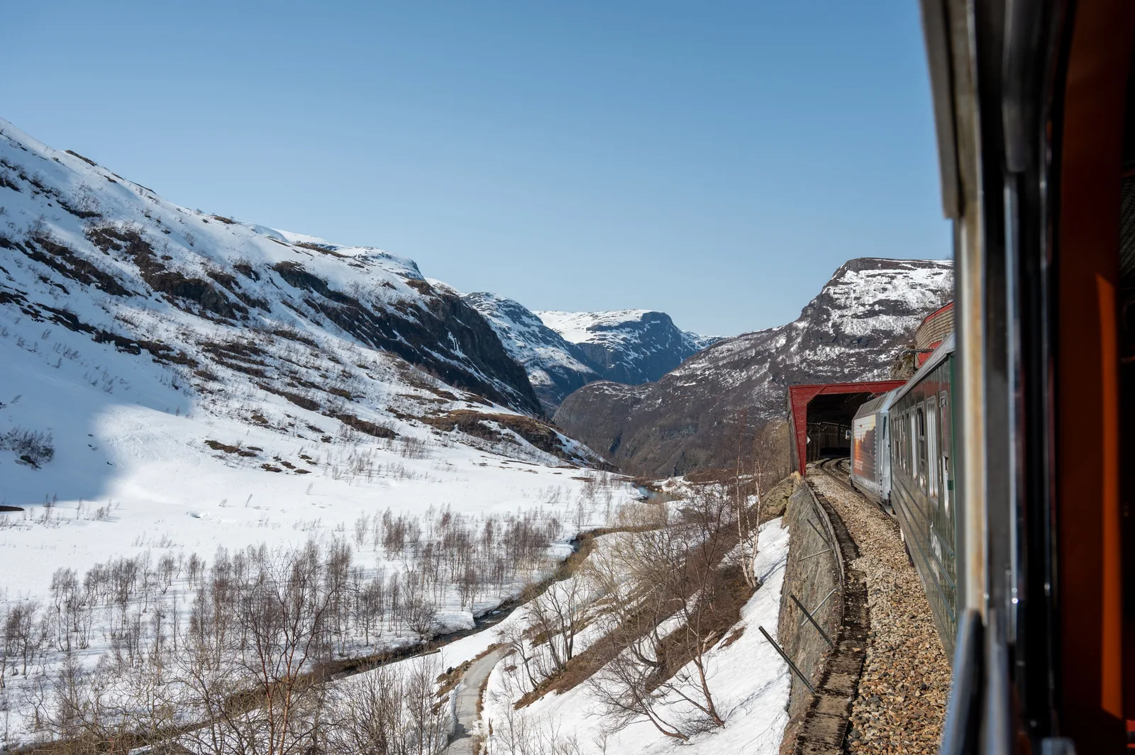 Blick auf Flåm, Norwegen