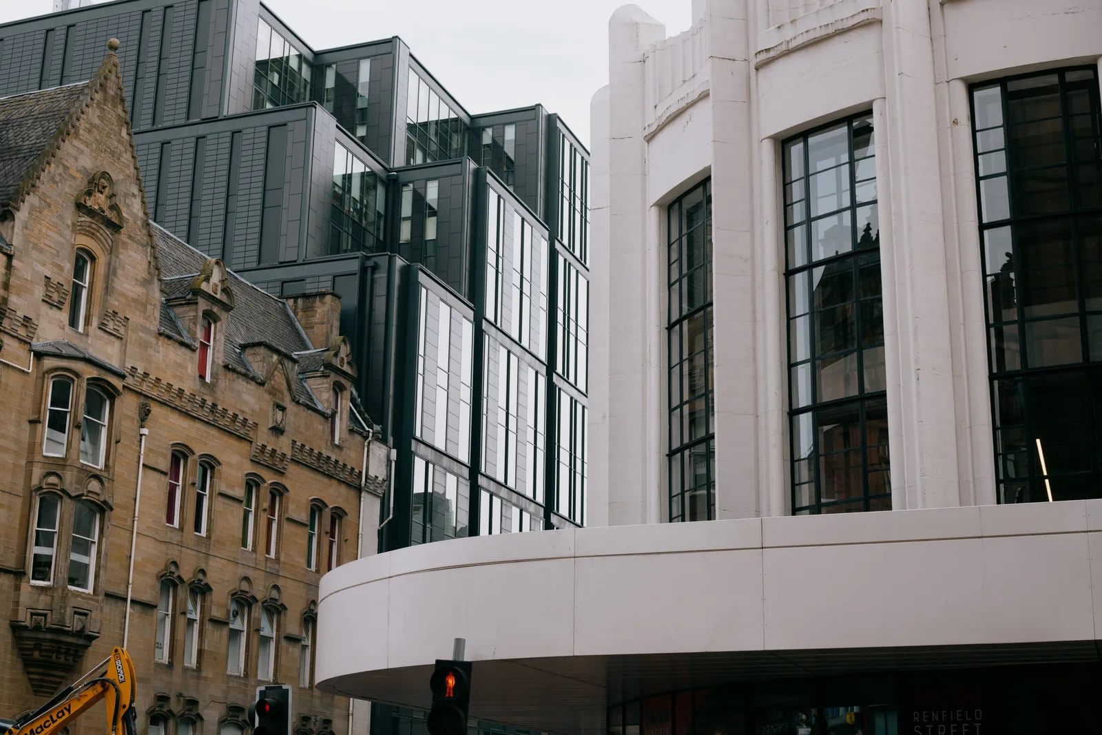Vy över Glasgow, Storbritannien