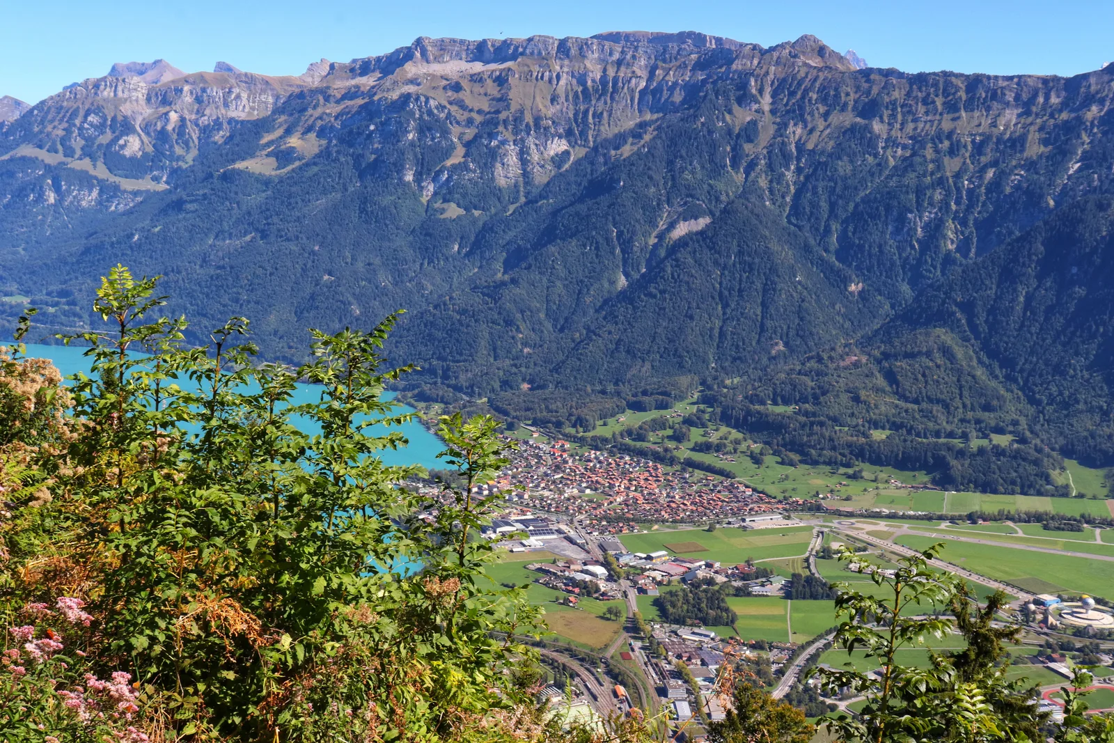 Stadsgezicht van Interlaken, Zwitserland