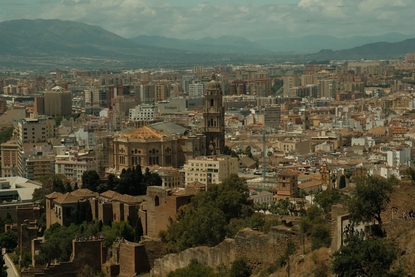 Veduta della città di Malaga, Spagna