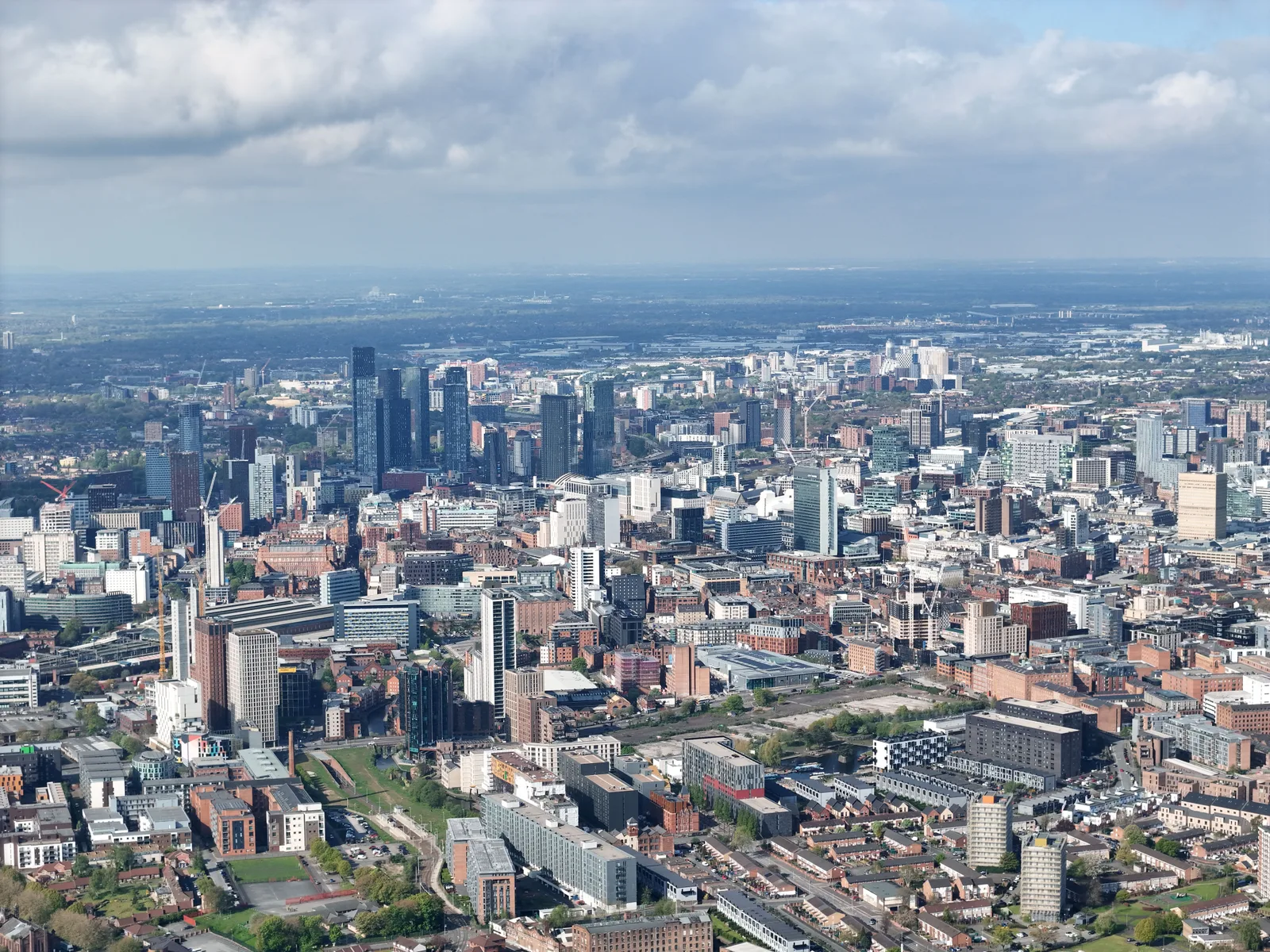 Vista de la ciudad de Mánchester, Reino Unido