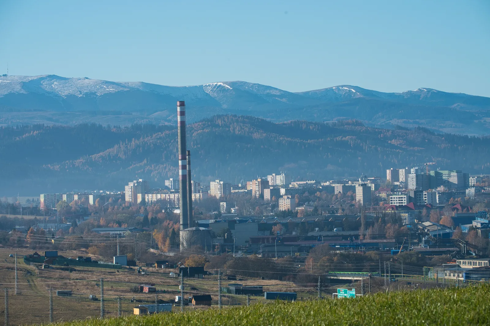 Industriële skyline van Ostrava, Tsjechië