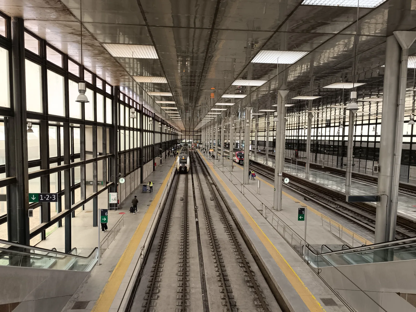 Train at a station platform